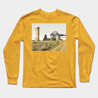 Brick Farmhouse and Silo No.1 Long Sleeve T-Shirt